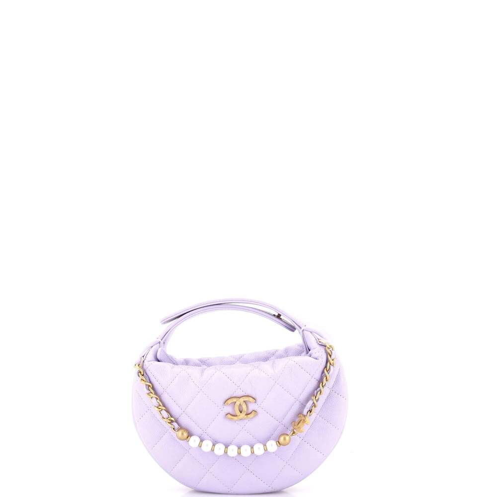 Chanel Single Pearl Chain Hobo Pouch #269846C46B